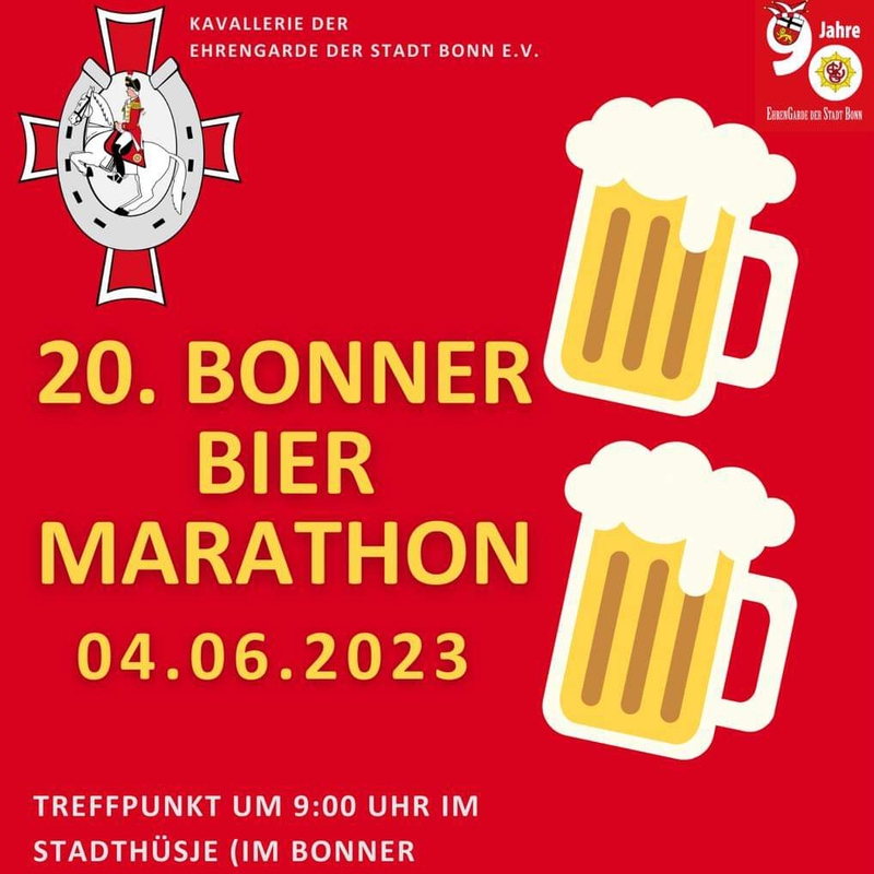 Ein Flyer für den 19. Bonner Bier Marathon am 12.06.2022